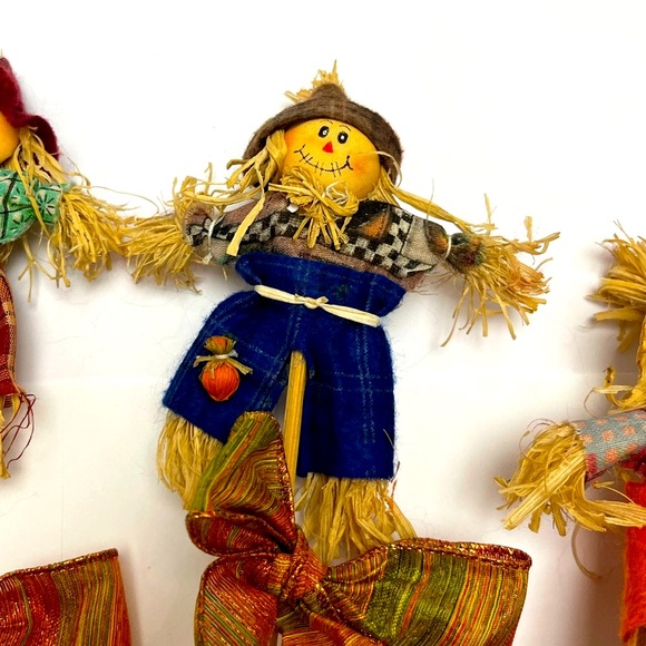 ♥️ FREE with any purchase 🙏🏽 Scarecrows Picks Set of 4 Fall Harvest - Picture 8 of 14